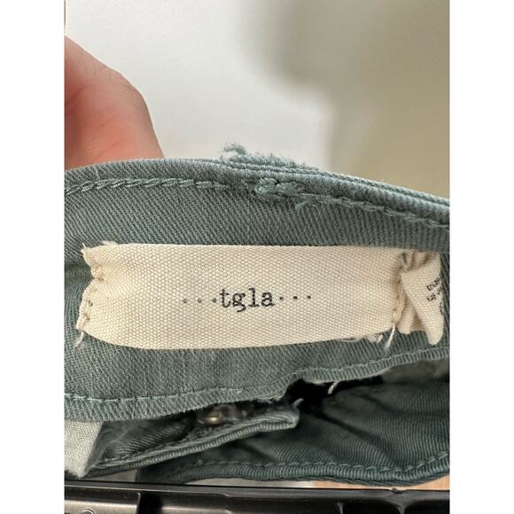 TGLA Olive Green Slim Straight Chino Pants Sz 29 - Picture 2 of 3